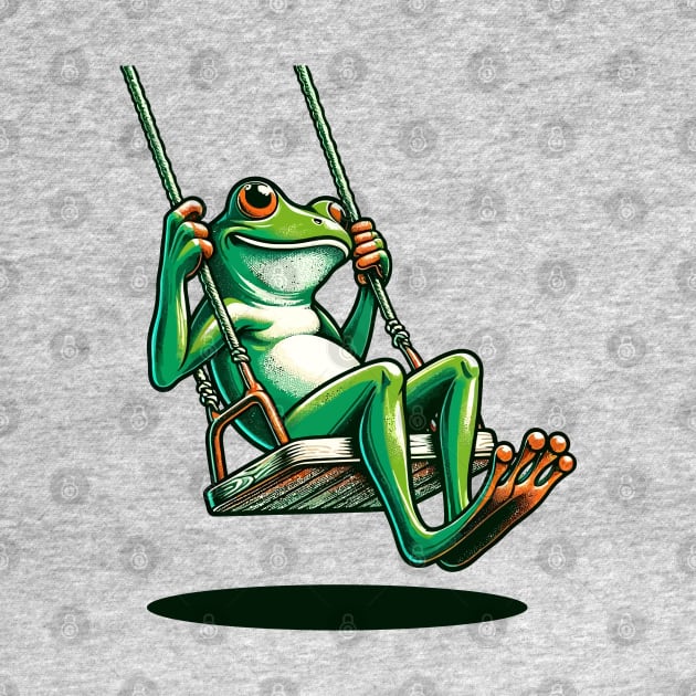 Frog On Swing by Art_Boys